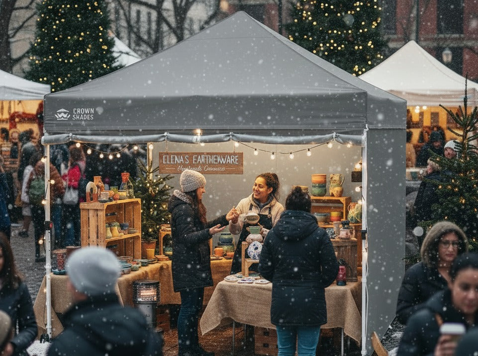 A Winter Market Story from Elena — How a Canopy Changed Her Booth