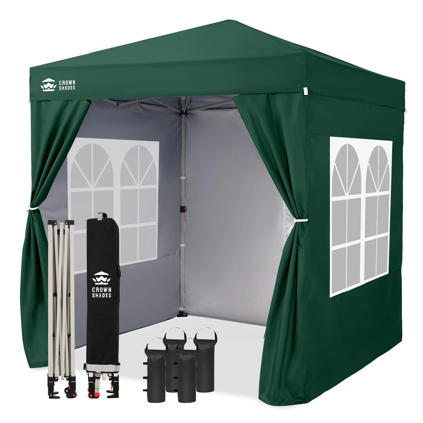 Heavy-Duty Pop-Up Canopy Shelter – 2m x 2m with Side Panels